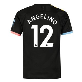 Maglia Manchester City NO.12 Angelino Away 2019/20 Nero
