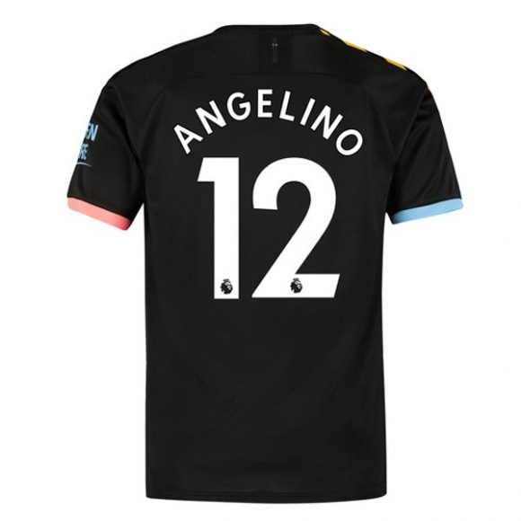 Maglia Manchester City NO.12 Angelino Away 2019/20 Nero