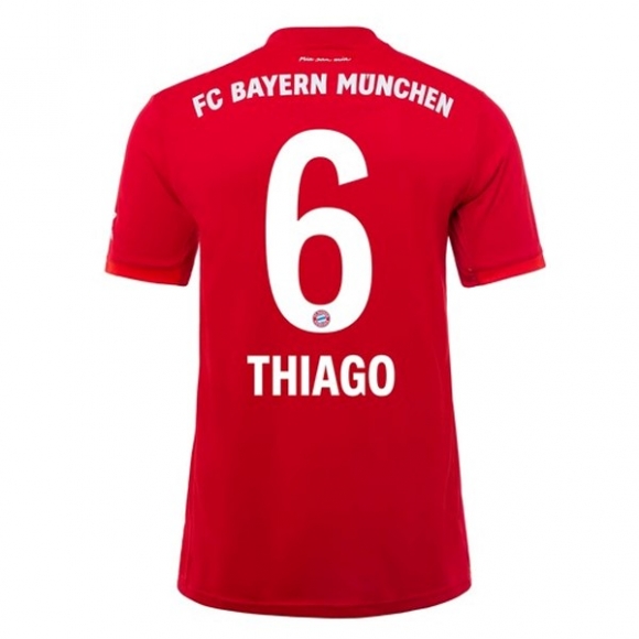 Maglia Bayern Munich NO.6 Thiago Home 2019/20 Rosso