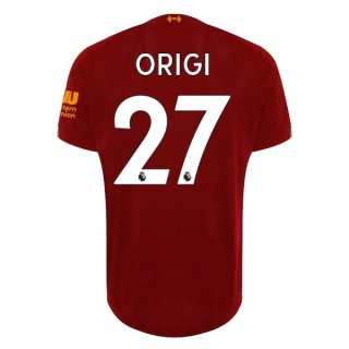 Maglia Liverpool NO.27 Origi Home 2019/20 Rosso