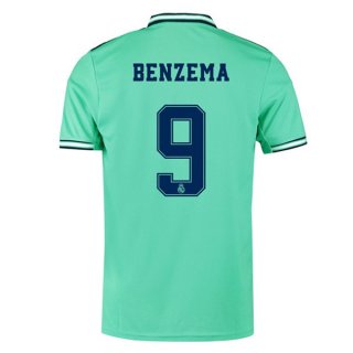 Maglia Real Madrid NO.9 Benzema Terza 2019/20 Verde