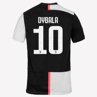 Maglia Juventus NO.10 Dybala Home 2019/20 Bianco Nero