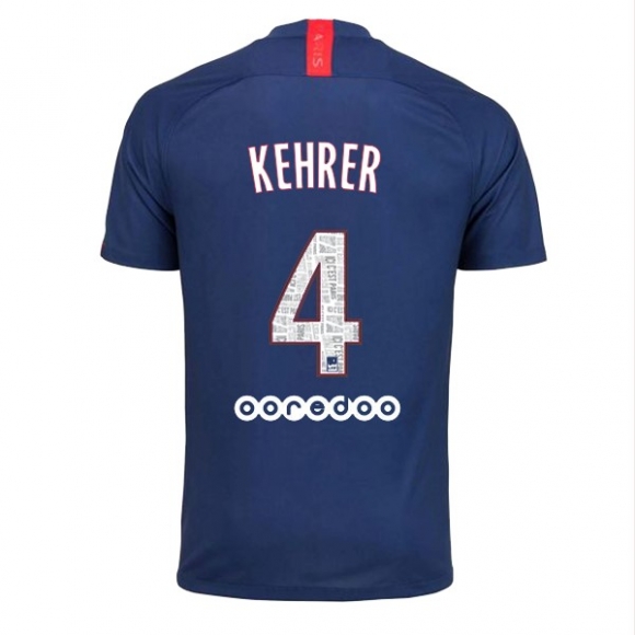 Maglia Paris Saint Germain NO.4 Kehrer Home 2019/20 Blu