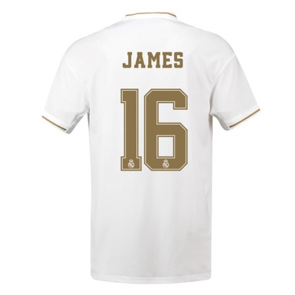 Maglia Real Madrid NO.16 James Home 2019/20 Bianco