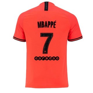 JORDAN Maglia Paris Saint Germain NO.7 Mbappe Away 2019/20 Arancione