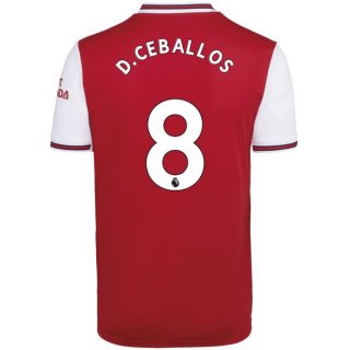 Maglia Arsenal NO.8 D.Ceballos Home 2019/20 Rosso