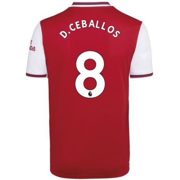 Maglia Arsenal NO.8 D.Ceballos Home 2019/20 Rosso