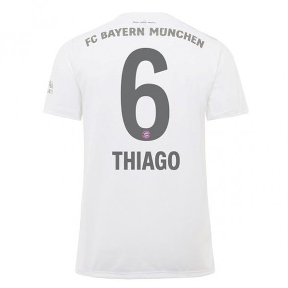 Maglia Bayern Munich NO.6 Thiago Away 2019/20 Bianco