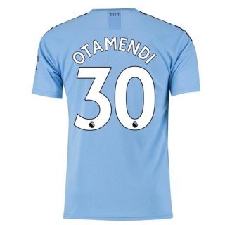 Maglia Manchester City NO.30 Otamendi Home 2019/20 Blu