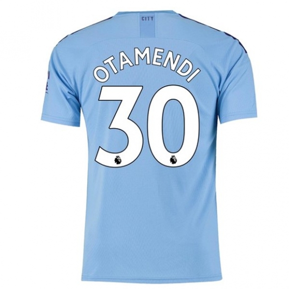 Maglia Manchester City NO.30 Otamendi Home 2019/20 Blu