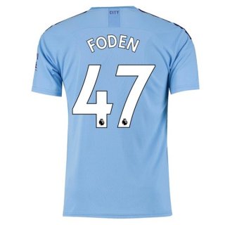 Maglia Manchester City NO.47 Foden Home 2019/20 Blu