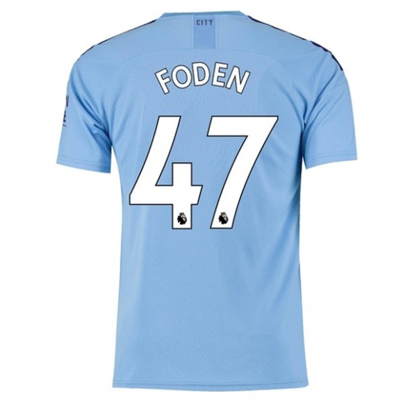 Maglia Manchester City NO.47 Foden Home 2019/20 Blu