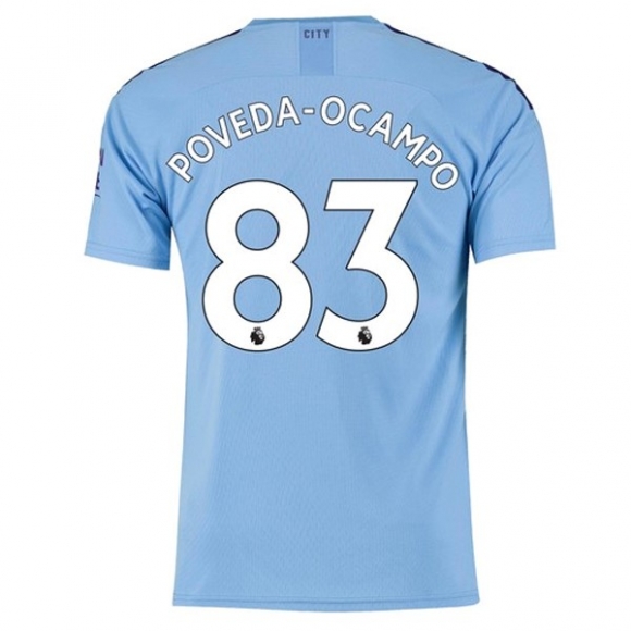 Maglia Manchester City NO.83 Poveda Ocampo Home 2019/20 Blu