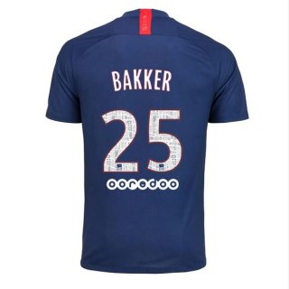 Maglia Paris Saint Germain NO.25 Bakker Home 2019/20 Blu