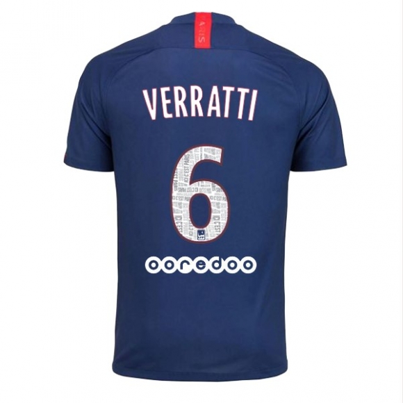 Maglia Paris Saint Germain NO.6 Verratti Home 2019/20 Blu