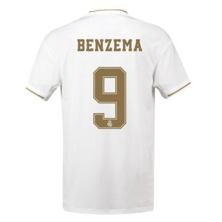 Maglia Real Madrid NO.9 Benzema Home 2019/20 Bianco
