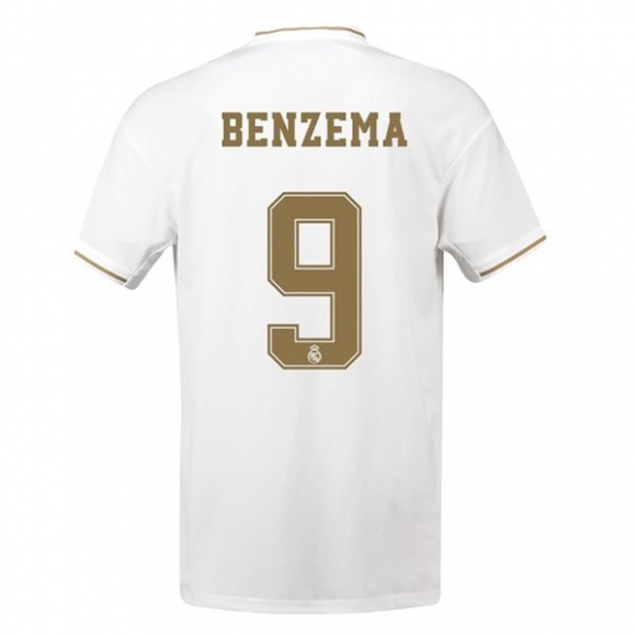 Maglia Real Madrid NO.9 Benzema Home 2019/20 Bianco