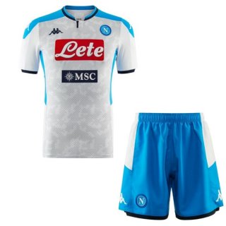 Pantaloni Napoli Terza Bambino 2019/20 Bianco Blu