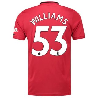 Maglia Manchester United NO.53 Williams Home 2019/20 Rosso