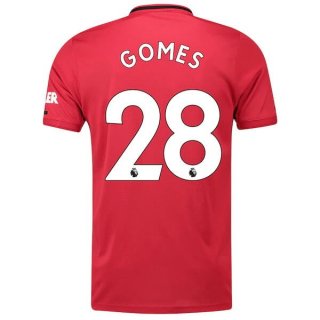 Maglia Manchester United NO.28 Gomes Home 2019/20 Rosso