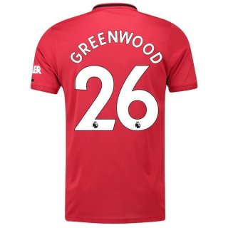 Maglia Manchester United NO.26 Greenwood Home 2019/20 Rosso