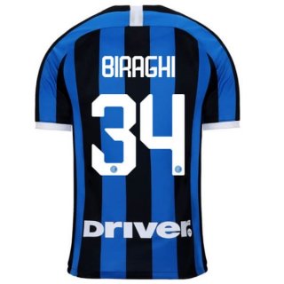 Maglia Inter Milan NO.34 Biraghi Home 2019/20 Blu