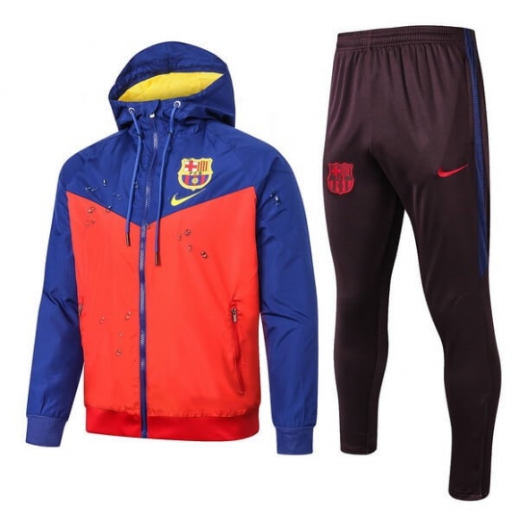 Giacca a vento Barcellona Set Completo 2019/20 Arancione Blu