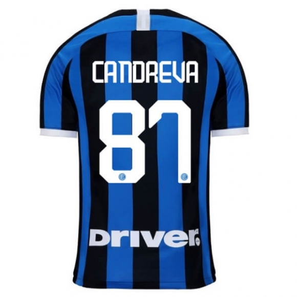 Maglia Inter Milan NO.87 Candreva Home 2019/20 Blu