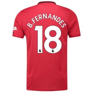 Maglia Manchester United NO.18 B. Fernandes Home 2019/20 Rosso