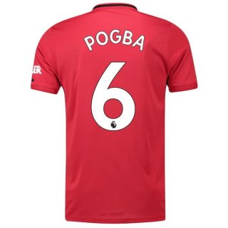 Maglia Manchester United NO.6 Pogba Home 2019/20 Rosso