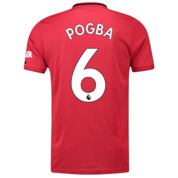 Maglia Manchester United NO.6 Pogba Home 2019/20 Rosso