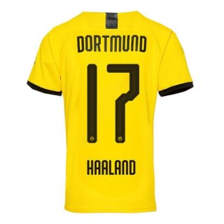 Thailandia Maglia Borussia Dortmund NO.17 Haaland Home 2019/20 Giallo