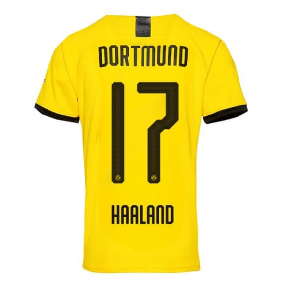 Thailandia Maglia Borussia Dortmund NO.17 Haaland Home 2019/20 Giallo