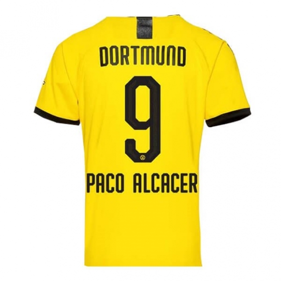Thailandia Maglia Borussia Dortmund NO.9 Paco Alcacer Home 2019/20 Giallo