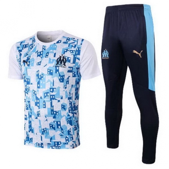 Formazione Marseille Set Completo 2020/21 Blu Bianco