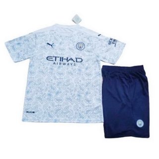 Maglia Manchester City Terza Bambino 2020/21 Blu