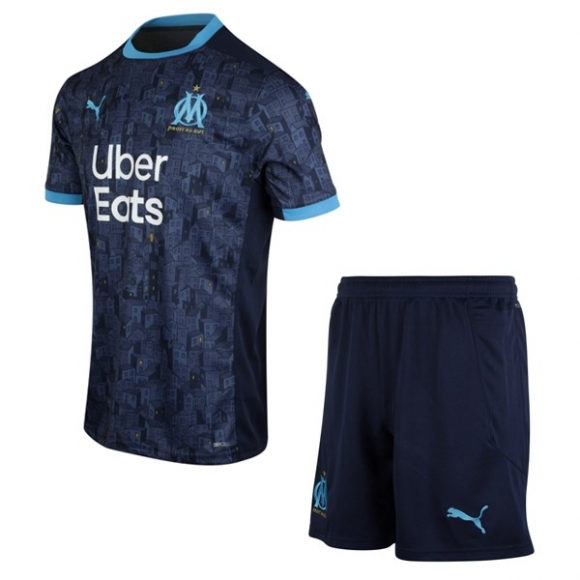 Maglia Marseille Away Bambino 2020/21 Blu