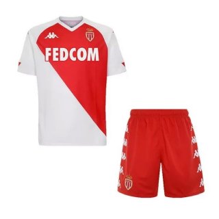 Maglia As Monaco Home Bambino 2020/21 Bianco Rosso