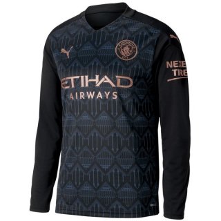 Thailandia Maglia Manchester City Away Ml 2020/21 Nero