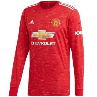 Thailandia Maglia Manchester United Home Ml 2020/21 Rosso
