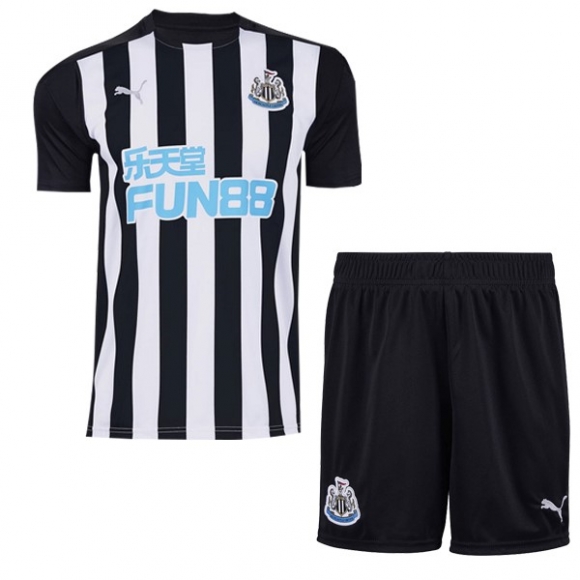 Maglia Newcastle United Home Bambino 2020/21 Bianco Nero