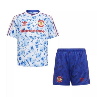 Maglia Manchester United Human Race Bambino 2020/21 Blu