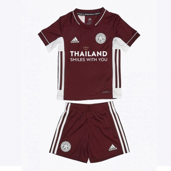 Maglia Leicester City Terza Bambino 2020/21 Borgogna