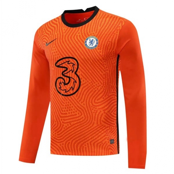 Maglia Chelsea Manga Larga Portiere 2020/21 Arancione