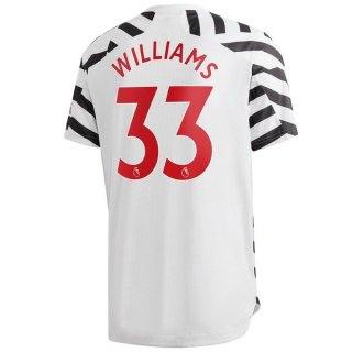 Maglia Manchester United NO.33 Williams Terza 2020/21 Bianco