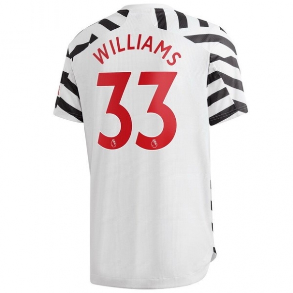 Maglia Manchester United NO.33 Williams Terza 2020/21 Bianco