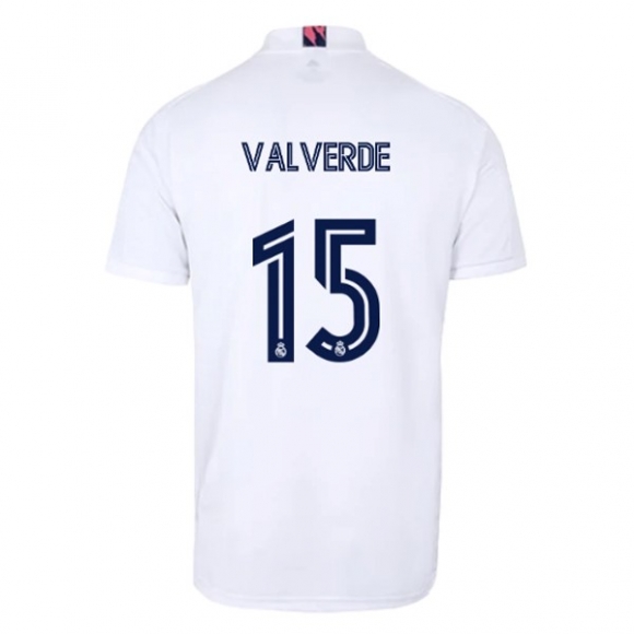 Maglia Real Madrid Home NO.15 Valverde 2020/21 Bianco