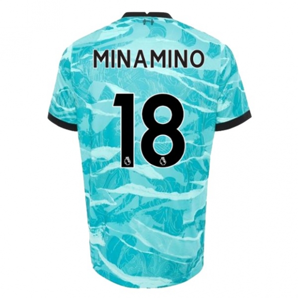 Maglia Liverpool NO.18 Minamino Away 2020/21 Blu