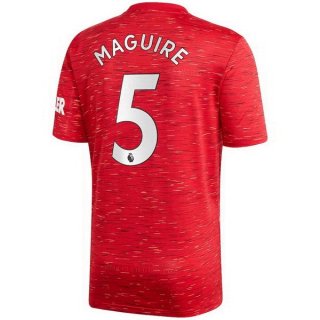 Maglia Manchester United NO.5 Maguire Home 2020/21 Rosso