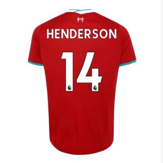 Maglia Liverpool NO.14 Henderson Home 2020/21 Rosso